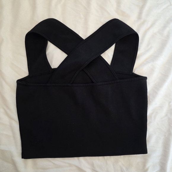 Black Square Neck Women's Top - Picture 5 of 8